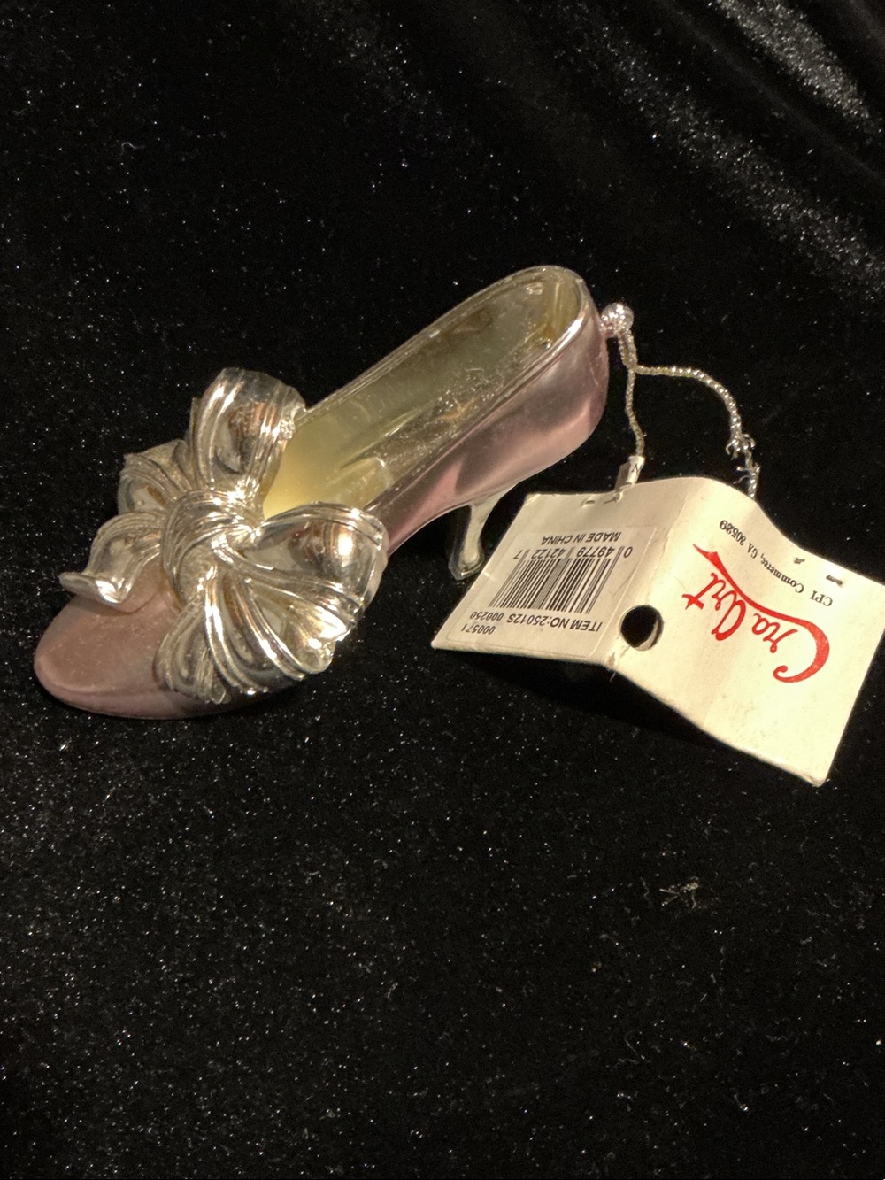 Plastic High Heel Shoe with tags